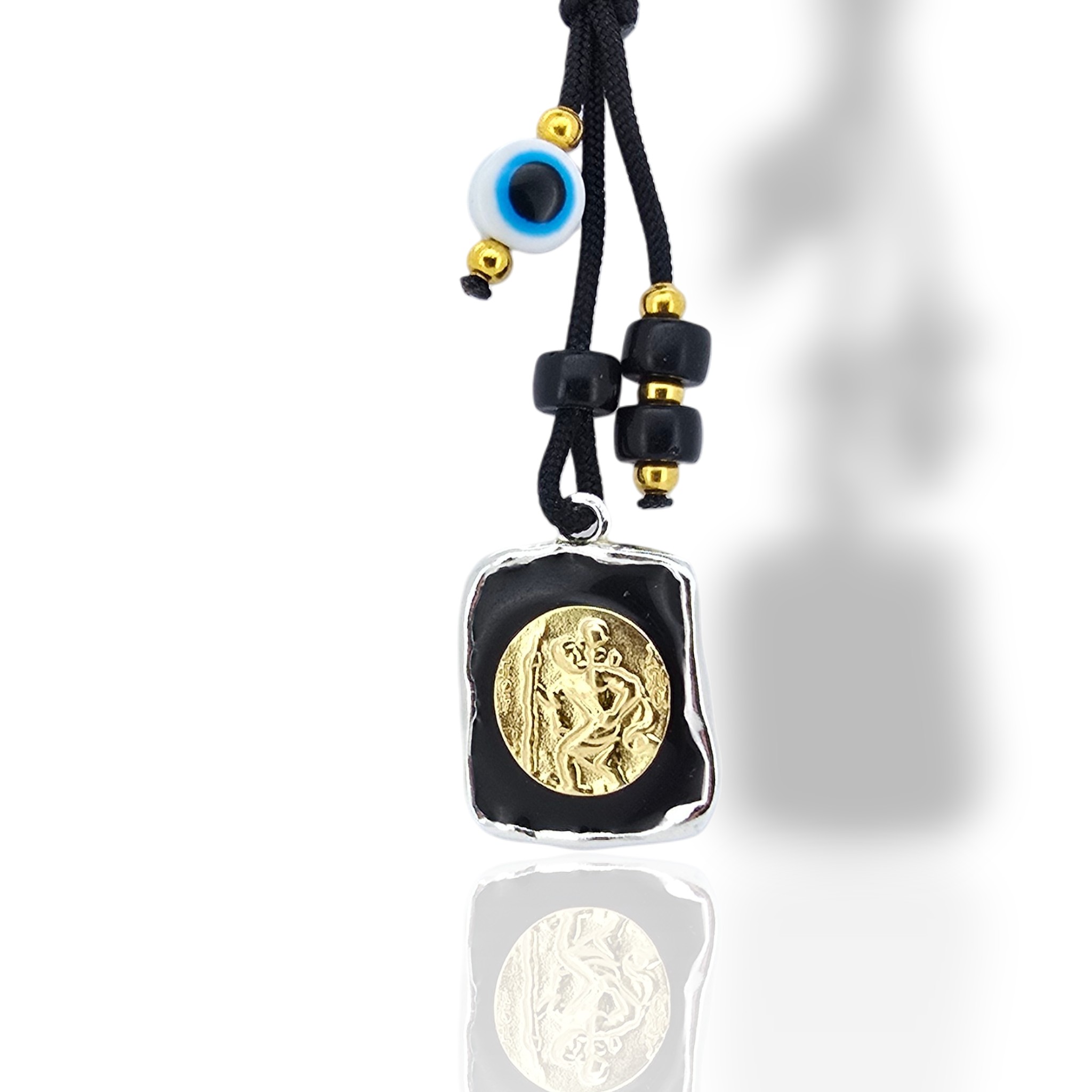 Silver 925° car charm with Saint Christopher (code L008315)